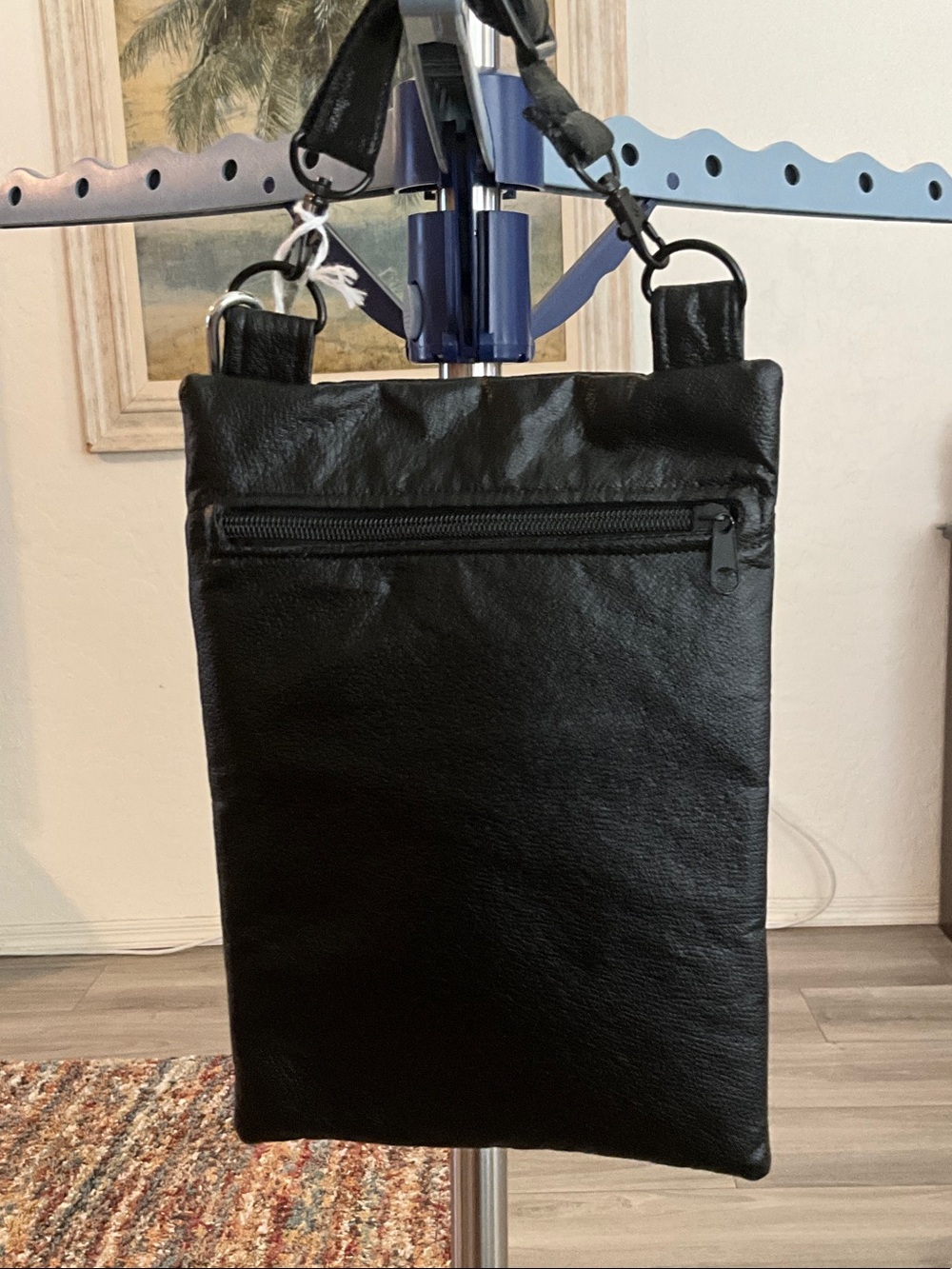 Black Leather Crossbody Bag
